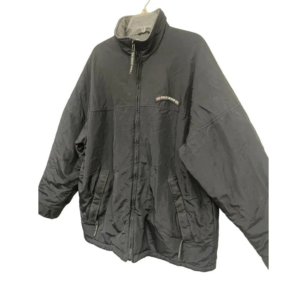 Ralph Lauren Polo Jeans Co. Men's‎ Vintage Black Casual Jacket Coat Size Large